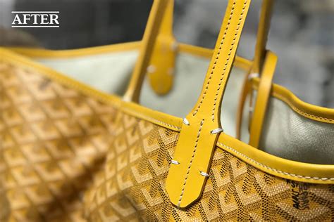 goyard handle repair|Goyard purse repair.